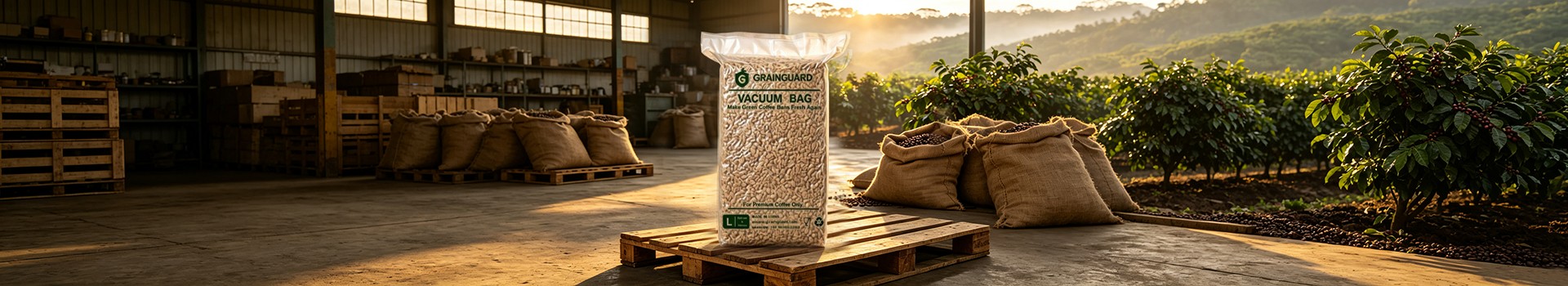 Sac sous vide hermétique pour grains de café