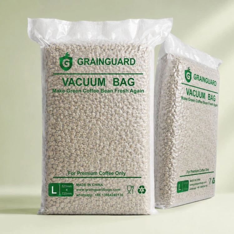 Sac sous vide hermétique grain de café vert