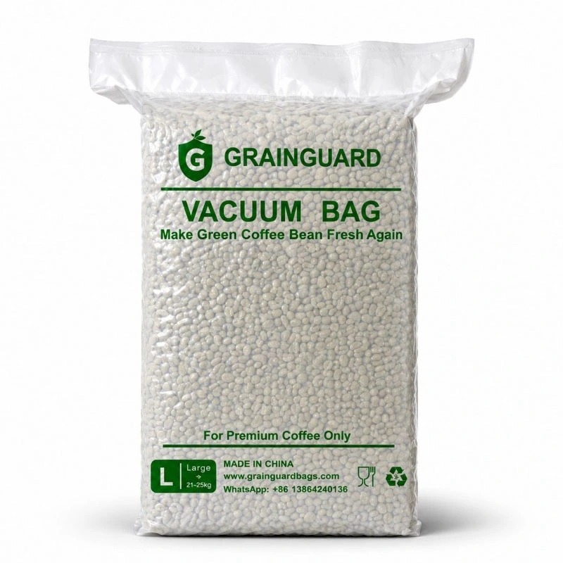 Sac de rangement scellé sous vide pour grains de café vert