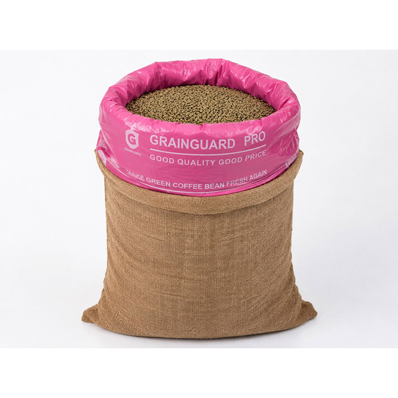 Doublure en plastique hermétique à l'intérieur du sac à café en jute